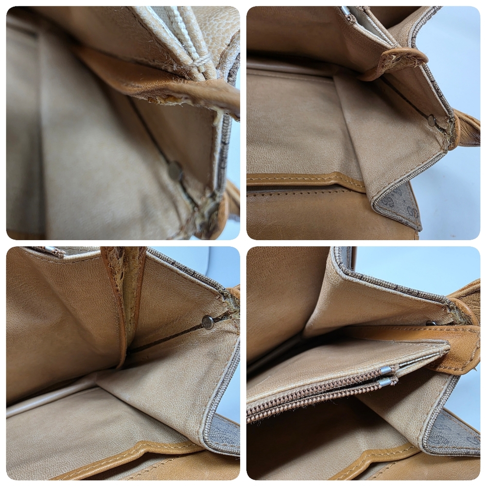Vintage Gucci Micro GG Crossbody Bag 1970s Tan Canvas Italy Brass Lock Brown - Picture 15 of 16